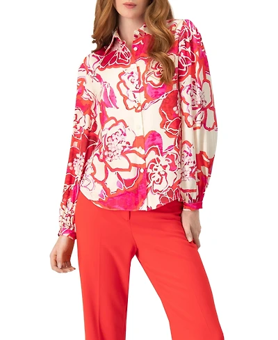 Ivonne Women's Floral Print Long Sleeve Blouse