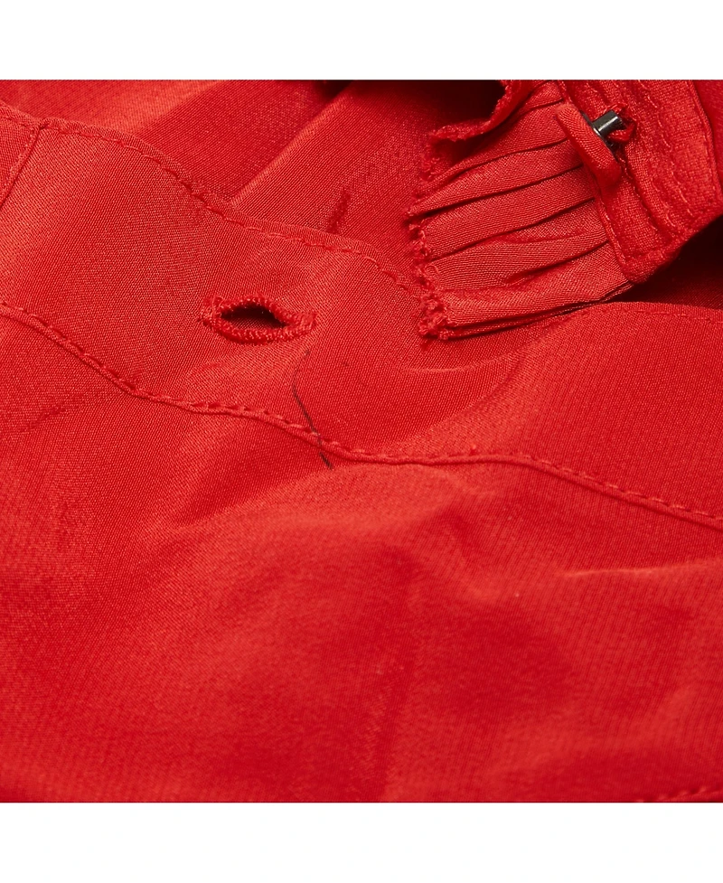 Pre-Owned Zadig & Voltaire Women's Red Silk Ruffled Taccora Blouse