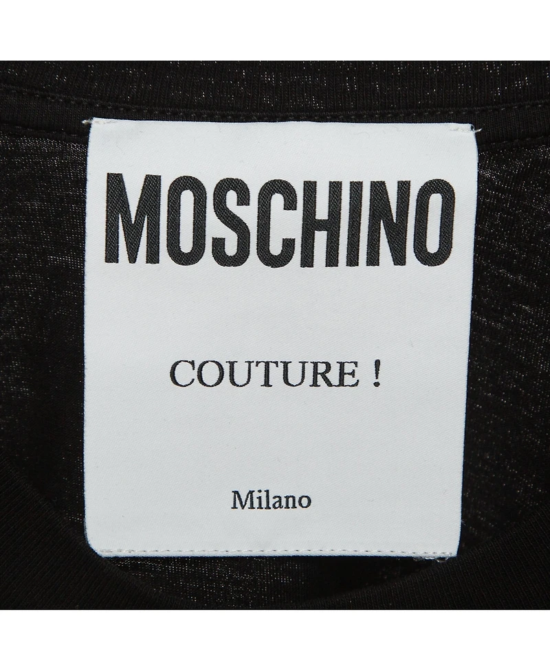 Pre-Owned Moschino Women's Couture Logo Print Cotton Half Sleeve T-Shirt