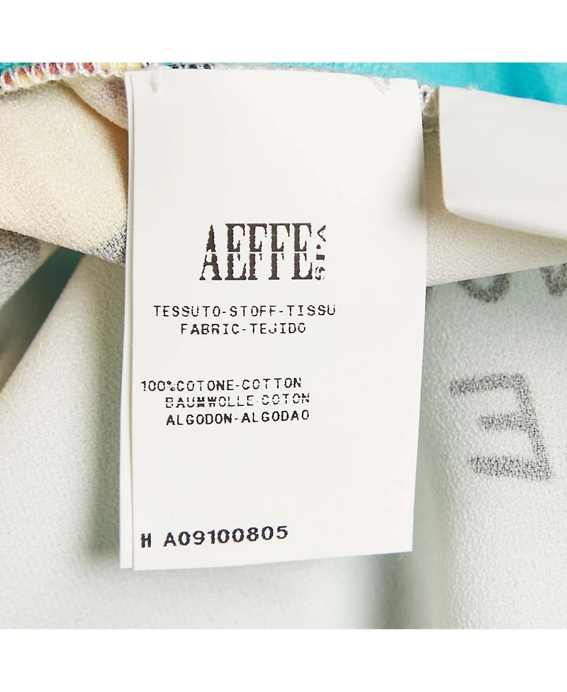 Pre-Owned Moschino Women's Cheap And Chic Blue Printed Chiffon And Cotton Knit Cardigan