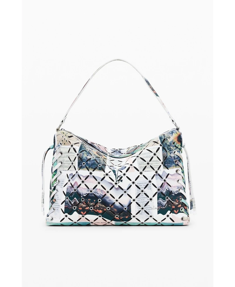 Desigual Women's Medium Collage perforated crossbody bag