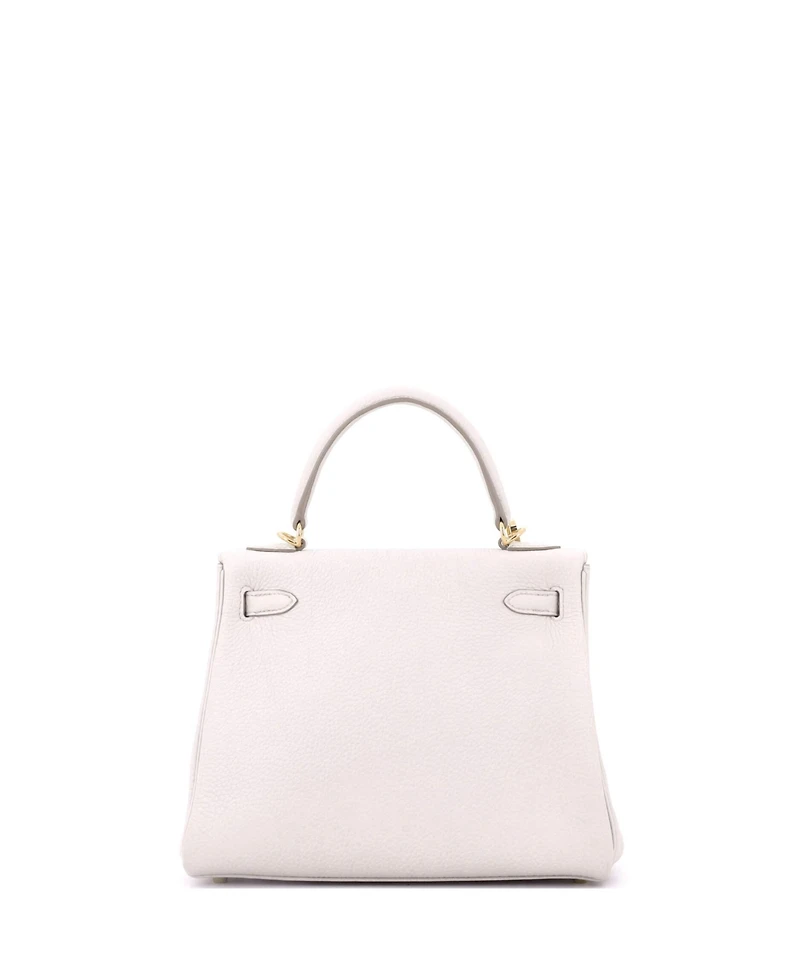 Pre-Owned HERMES Kelly 25 Handbag Light Togo with Gold Hardware