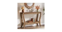 Tribesigns Wood Console Table with Storage, 43.3-Inch Farmhouse Entryway Table with Shelf, 2-Tier Wooden Sofa Table