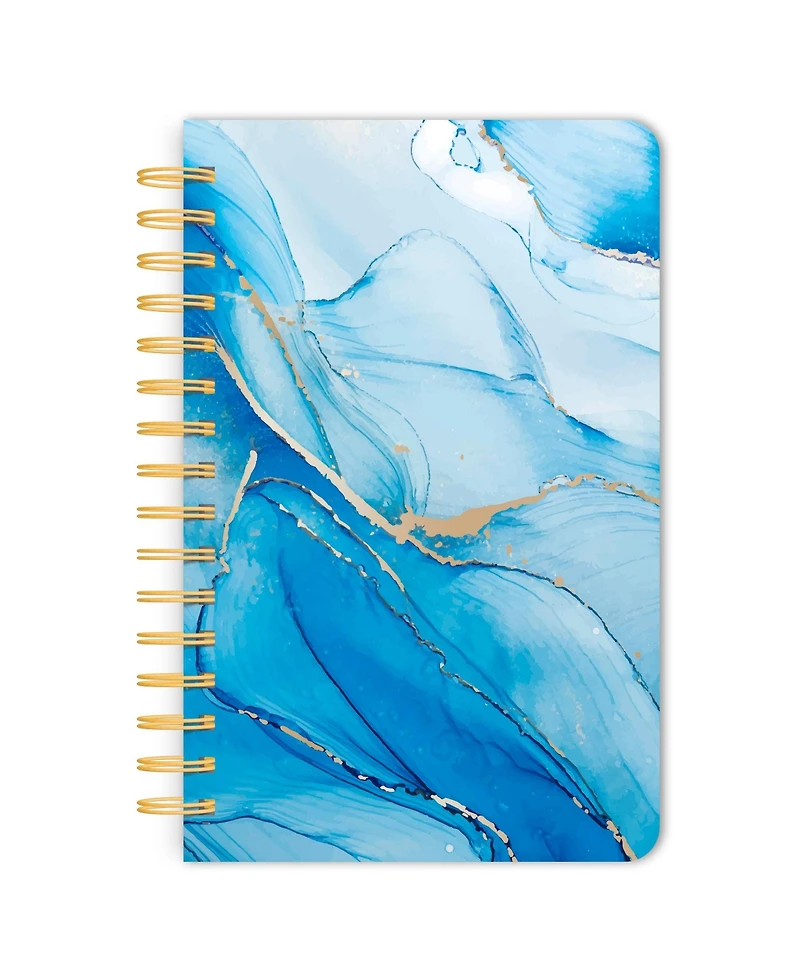 BrownTrout Crackled Blush | 5.25 x 8.25 Inch Compact Wire Journal | Non-Dated | Foil Stamped Cover