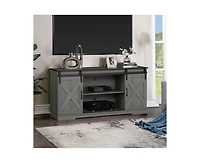 sumyeg Two-Tone Tv Stand Storage Cabinet