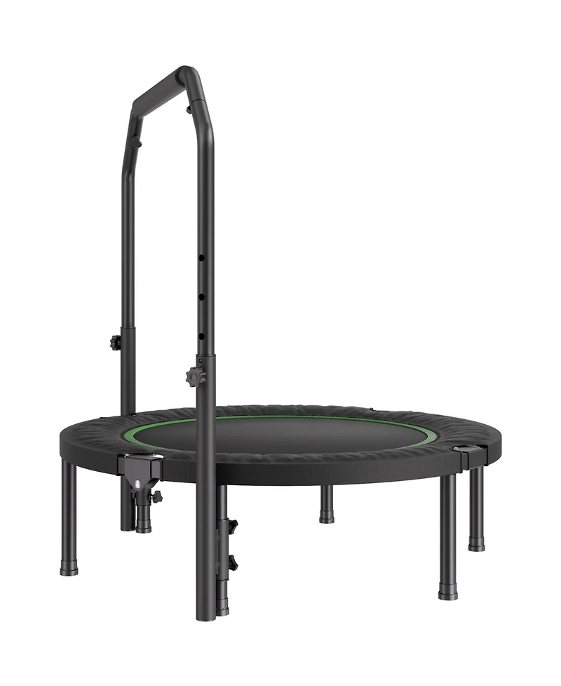 Sugift Foldable Mini Trampoline 40" Fitness Rebounder with Adjustable Handle