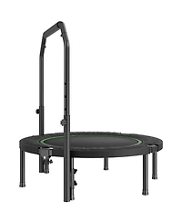 Sugift Foldable Mini Trampoline 40" Fitness Rebounder with Adjustable Handle