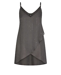 City Chic Women's Hi Lo Shine Cami