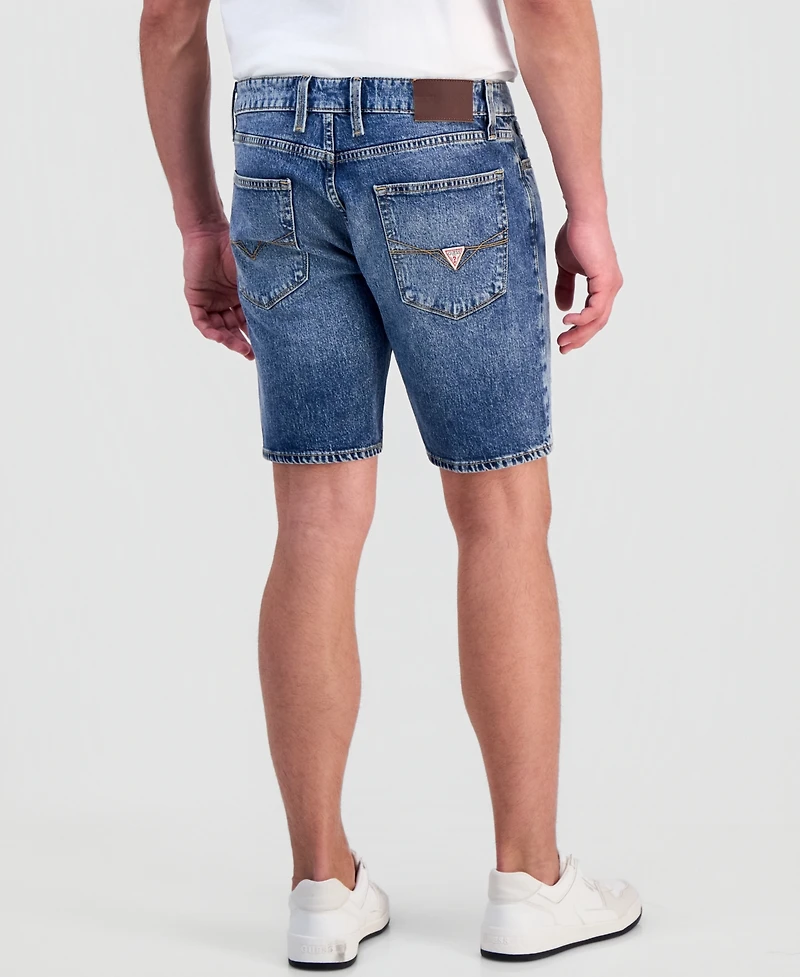 Guess Men's Wyatt Denim 9" Straight-Fit Shorts