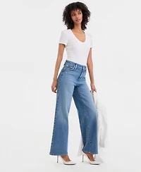 I.n.c. International Concepts Women's High-Rise Wide-Leg Jeans, Macy's Exclusive