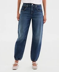 I.N.C. International Concepts Womens High Rise Barrel Leg Ankle Jeans Macys Exclusive