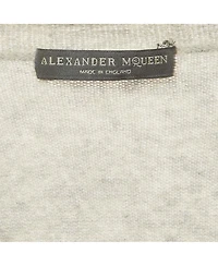Pre-Owned Alexander Mcqueen Men's Grey Knit V-Neck Sweater