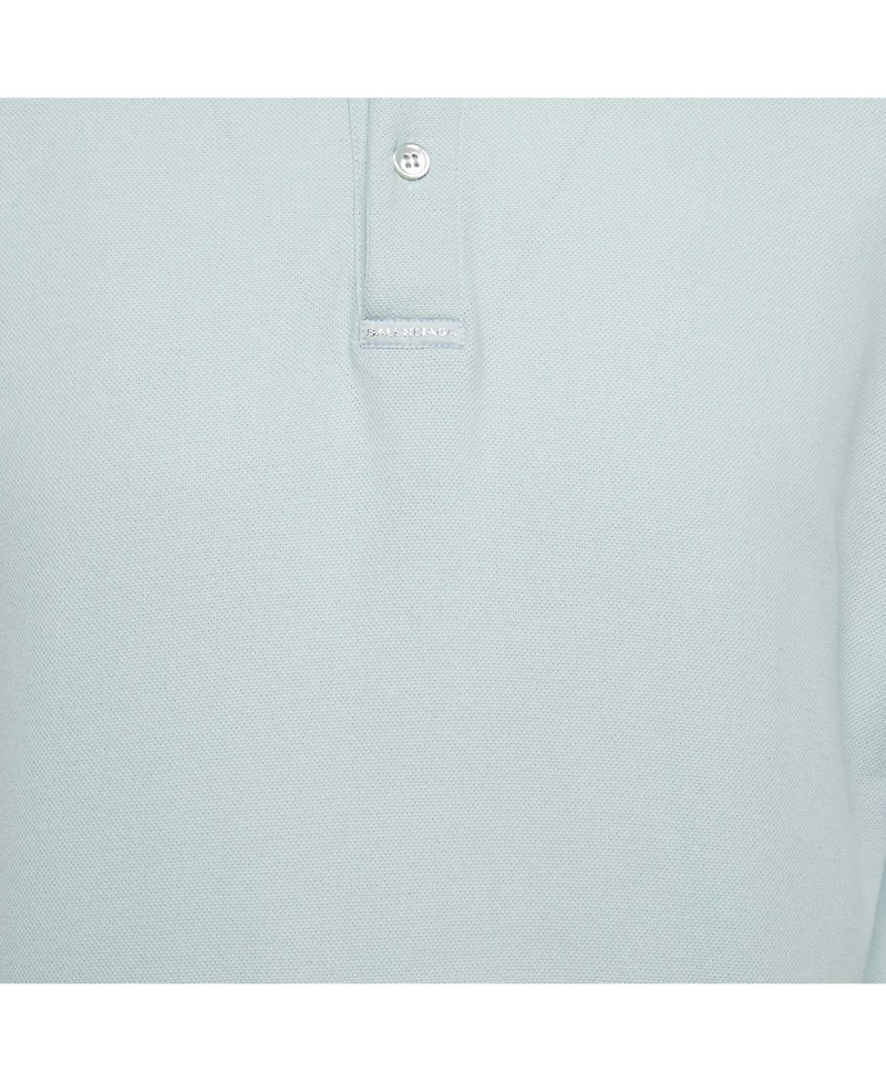 Pre-Owned Balenciaga Men's Europe Print Cotton Pique Polo T-Shirt