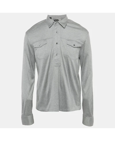 Pre-Owned Tom Ford Men's Cotton Long Sleeve Polo T-Shirt