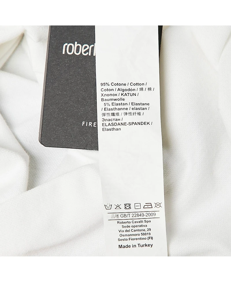 Pre-Owned Roberto Cavalli Men's Cotton Pique Polo T-Shirt