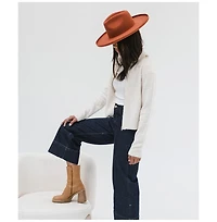 Amelia Pencil Brim Fedora Hat for Stylish Elegance