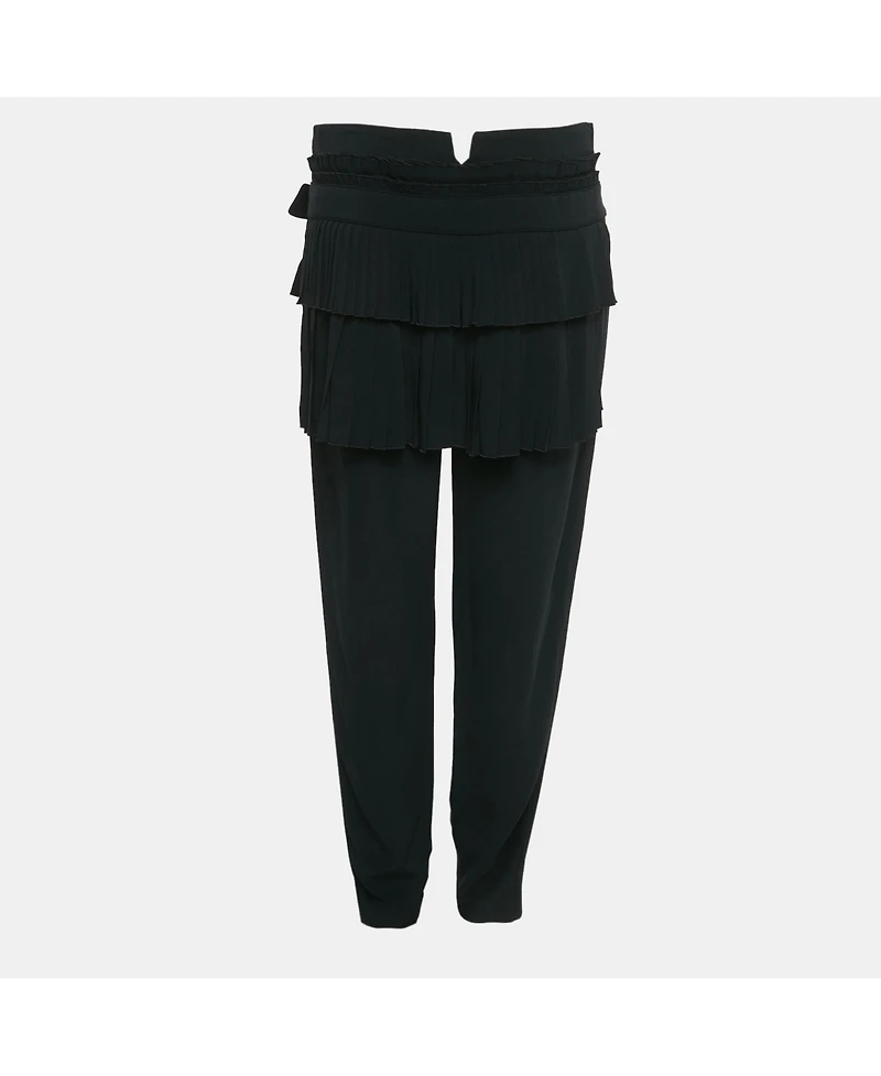 Pre-Owned Alexander Mcqueen Women's Crepe Pleated Detail Trousers