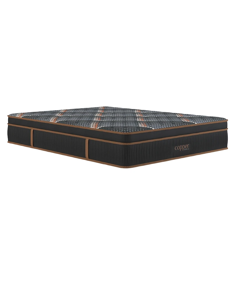 Spring Air Copper Hybrid Quilted 16.5" Cushion Firm Euro Pillow Top Mattress, Full