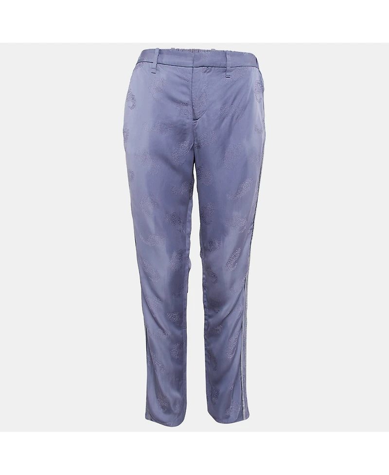 Pre-Owned Zadig & Voltaire Women's Floral Jacquard Trousers