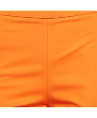 Pre-Owned Moschino Women's Couture Orange Cotton Regular Fit Trousers