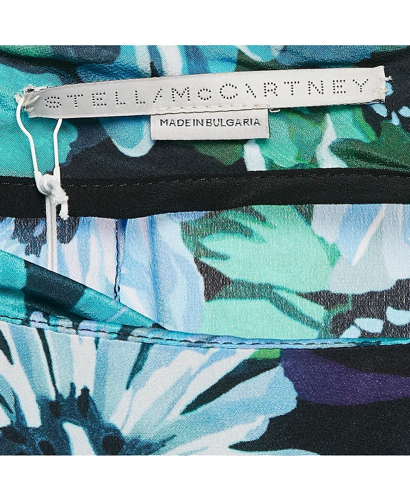 Pre-Owned Stella Mccartney Women's Multicolor Floral Print Tie-Up Detail Trousers