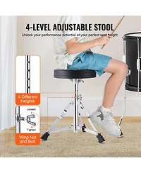 Sugift Kids Drum Set 5-Piece 16" Full Beginner Kit with Cymbals Pedals