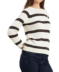 Paneros Clothing Women's Striped Sloane Crewneck Sweater