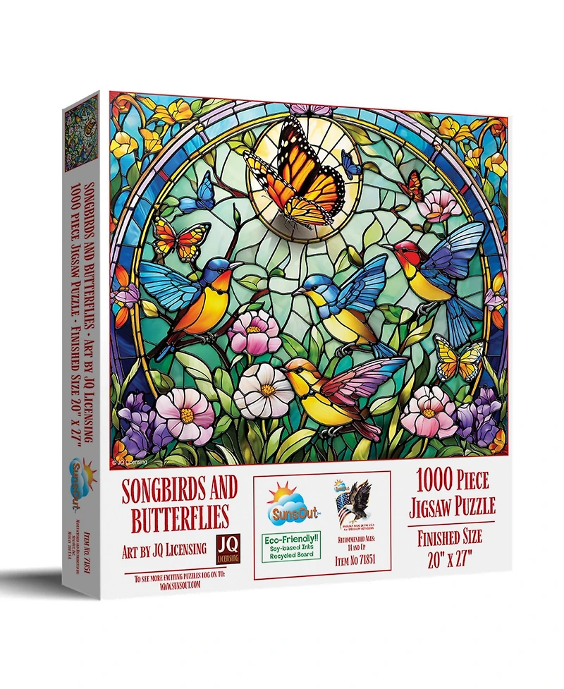 SunsOut Songbirds and butterflies 1000 piece Jigsaw Puzzle for Adults