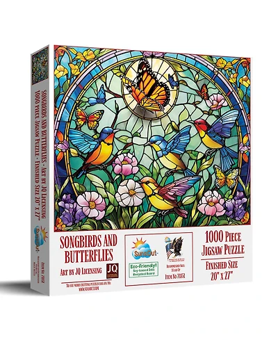 SunsOut Songbirds and butterflies 1000 piece Jigsaw Puzzle for Adults