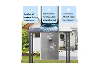 Aecojoy 8'X8' Hardtop Gazebo Outdoor Pergola Lean to Metal Pergolas