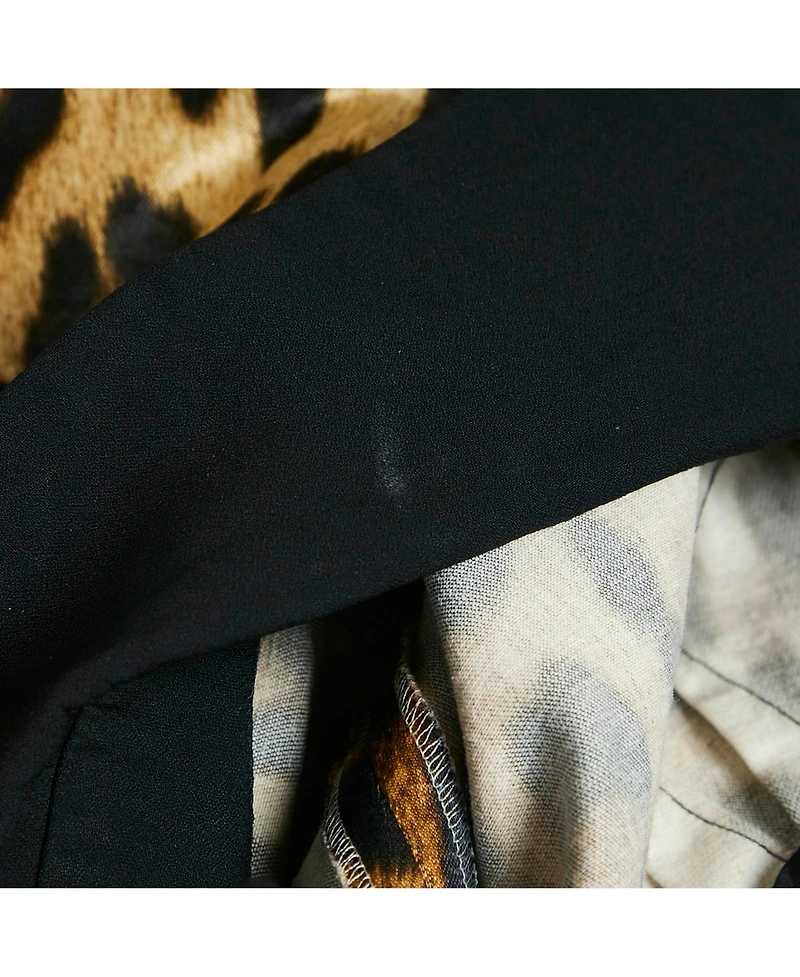 Pre-Owned Moschino Women's Couture Brown Leopard Print Cotton Blend Shirt Dress