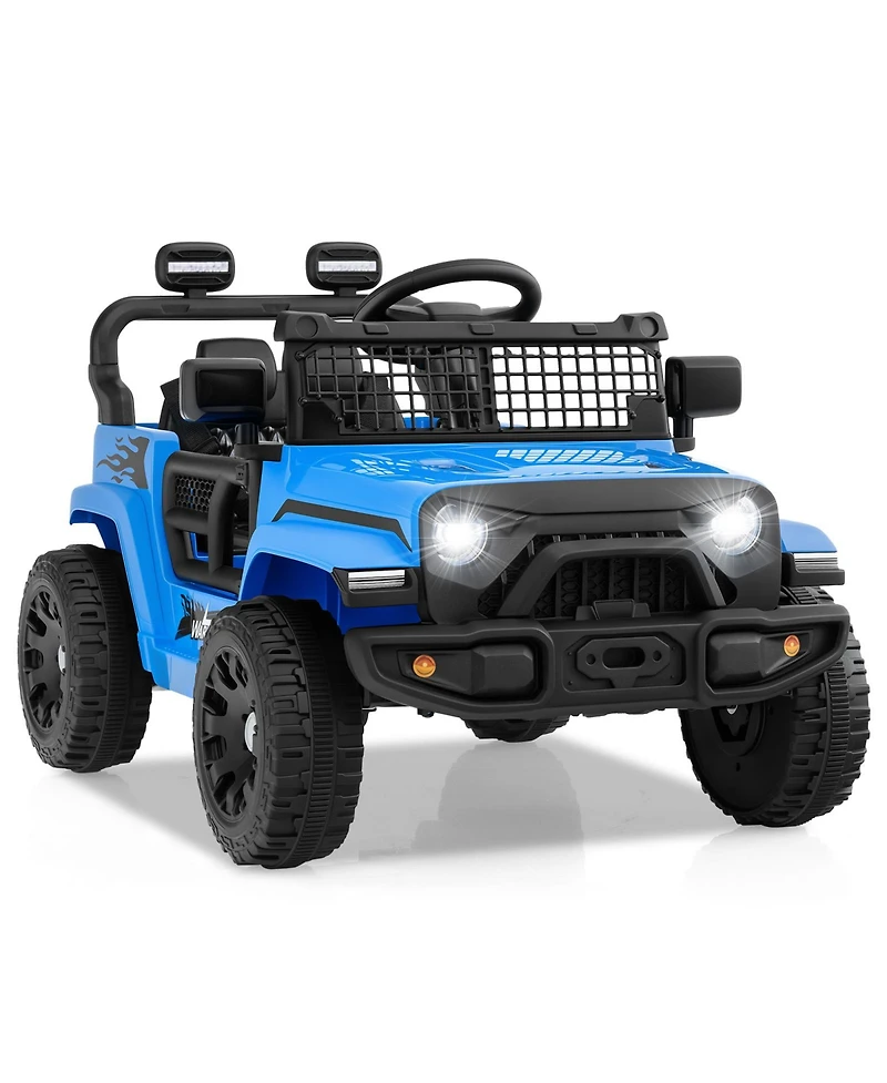 Hongge 12V Kids Ride On Truck With Remote Control Led Lights And Music