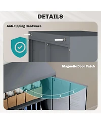 Homcom Industrial Steel Storage Cabinet Storage Organizer