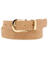 Steve Madden Women's Square and Wave Keeper Buckle 2-Pc Textured Belt