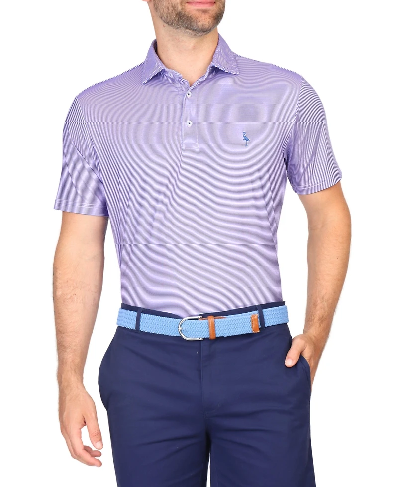 Tailorbyrd Men's Printed Performance Short Sleeve Polo