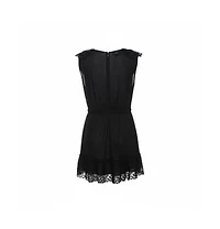 Pre-Owned Dolce & Gabbana Women's Knit Lace Trim Detail Mini Dress