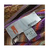 Pre-Owned M Missoni Women's Multicolor Perforated Knit Long Sleeve Dress