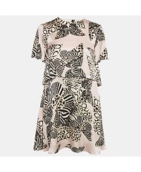 Pre-Owned Roberto Cavalli Women's Printed Silk Mini Dress
