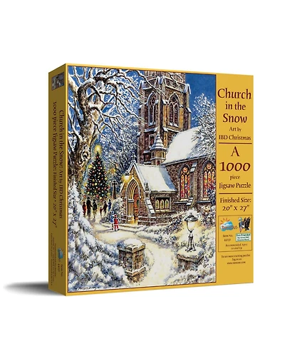 SunsOut SunsOut Church in the Snow 1000 piece Jigsaw Puzzle for Adults Christmas