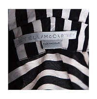 Pre-Owned Stella Mccartney Women's Monochrome Silk Multiprint Long Sleeve Shirt