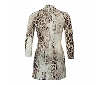 Pre-Owned Roberto Cavalli Women's Animal Printed Knit Drape Detail Tunic