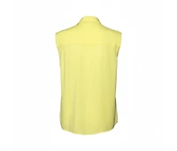 Pre-Owned Love Moschino Women's Yellow Printed Sleeveless Shirt
