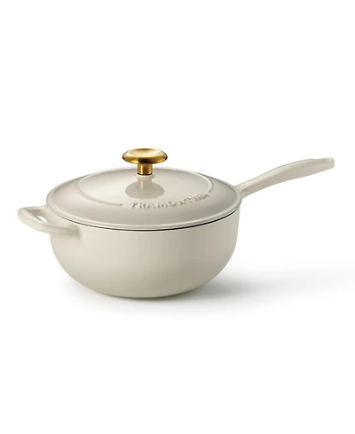 Tramontina Bestow Enameled Cast Iron 3-Quart Saucier Pan with Lid