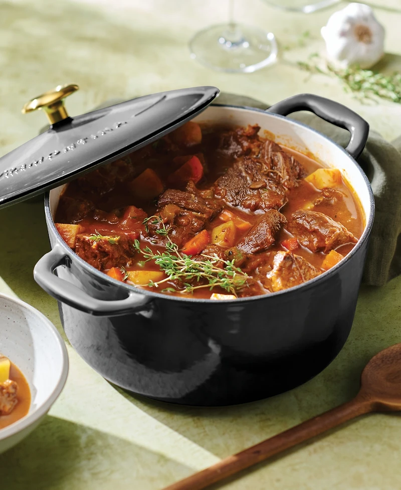 Tramontina Bestow Enameled Cast Iron 5.5-Quart Round Dutch Oven Pot with Lid