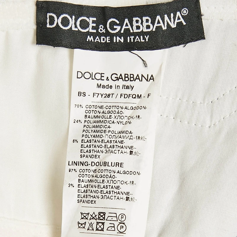 Pre-Owned Dolce & Gabbana Women's Blue Denim Bustier Top