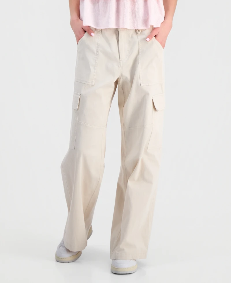 Ultra Flirt Juniors' Wide-Leg Cargo Pants