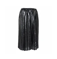 Pre-Owned Isabel Marant Women's Metallic Grey Lame' Pleated Knee Length Skirt