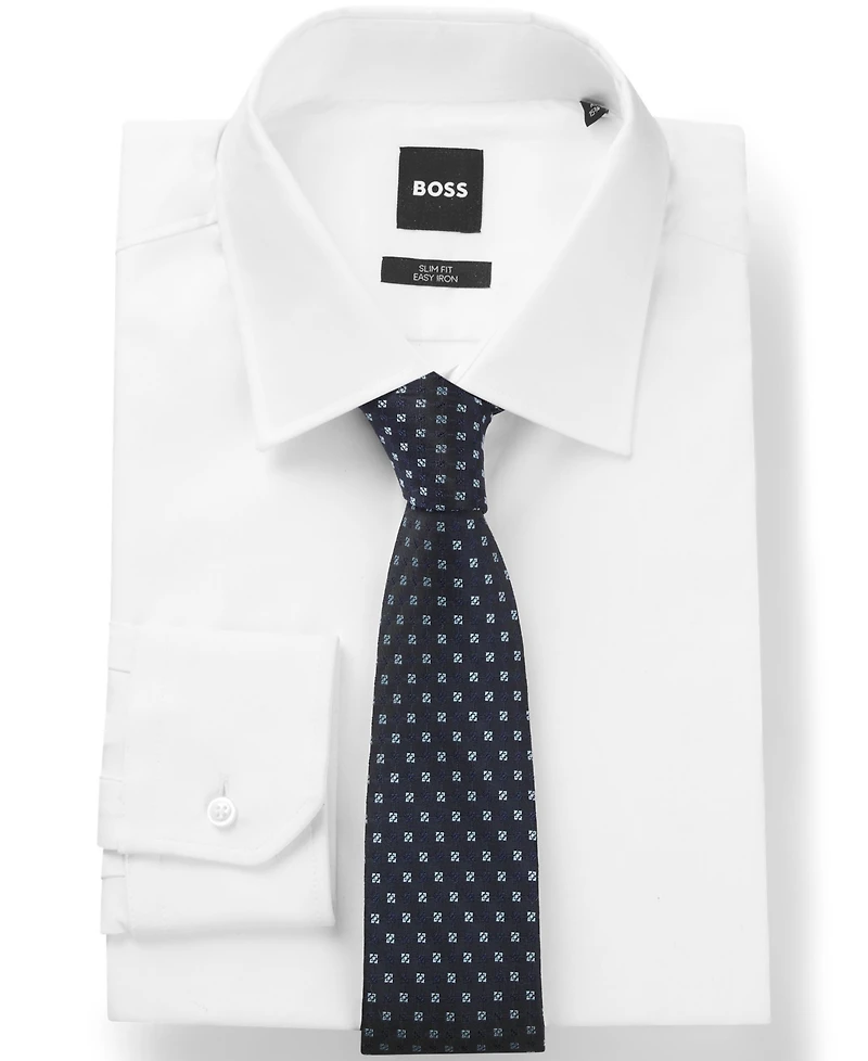 Boss by Hugo Boss Men's Silk-Blend Jacquard Pattern Tie