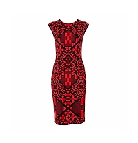 Pre-Owned Alexander Mcqueen Women's Jacquard Knit Sheath Dress