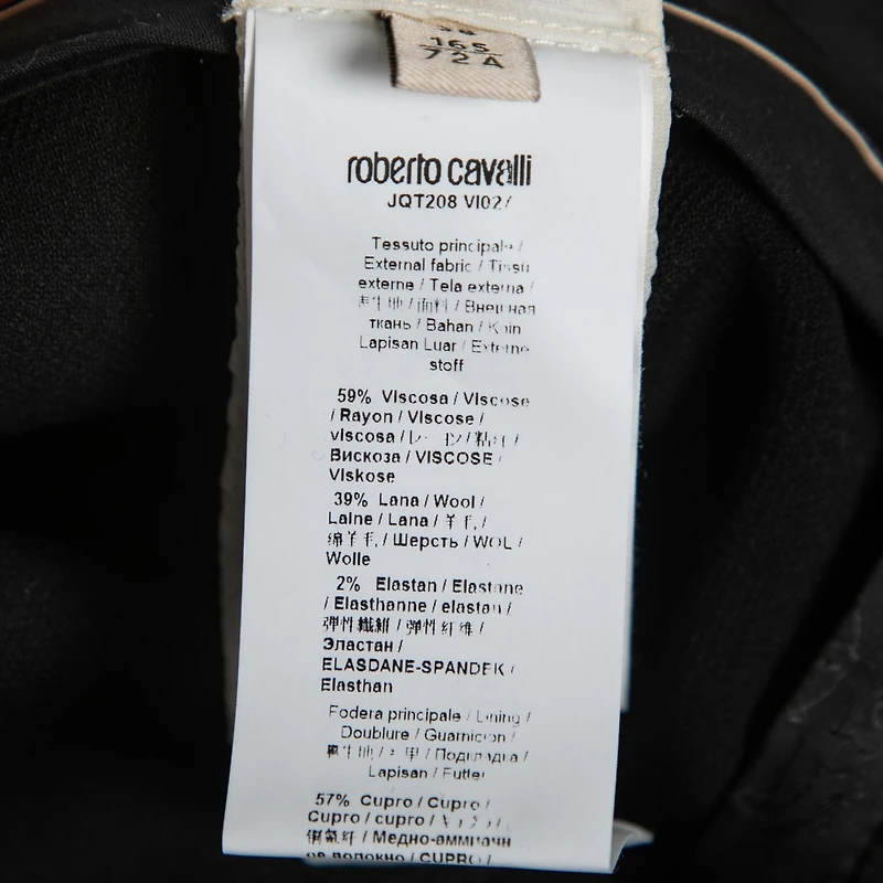 Pre-Owned Roberto Cavalli Women's Crepe Skinny Trousers